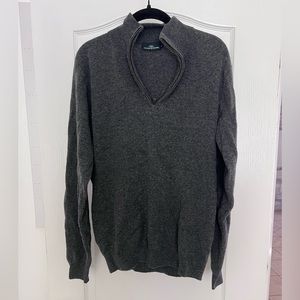 Rodd and Gunn Gray Zip Up Sweater SZ S